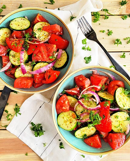Marinated Cucumber & Tomato Salad