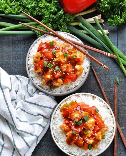 Dump-and-Bake Sweet and Sour Chicken