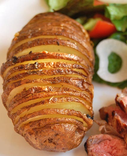 Air Fried Hasselback Potatoes