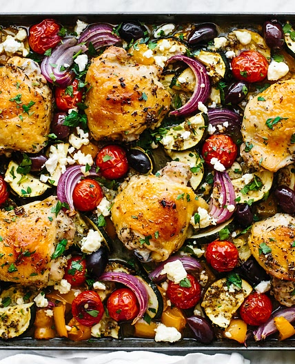 Greek Sheet Pan Chicken Dinner