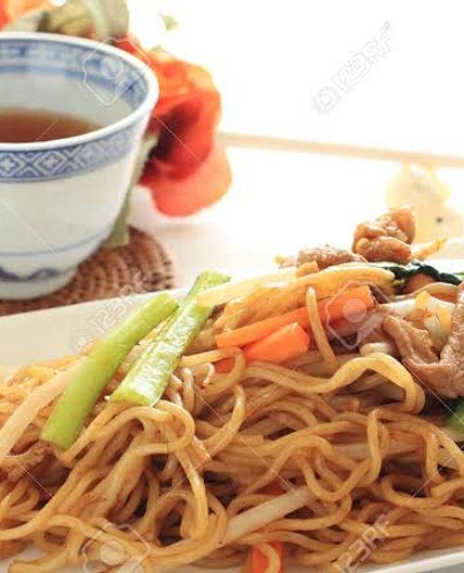 Noodles and tea