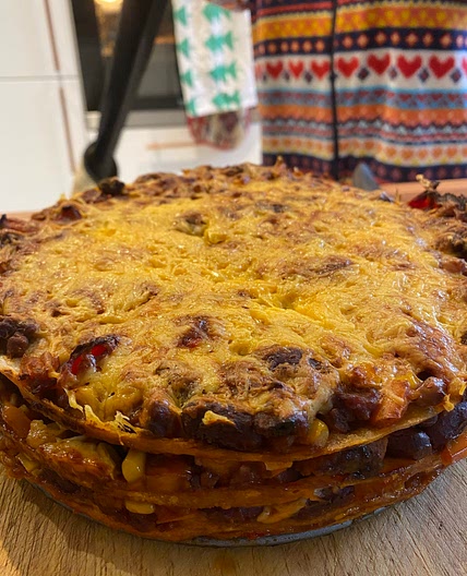 Mexican vegetarian lasagne