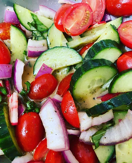 Tomato, Cucumber Salad