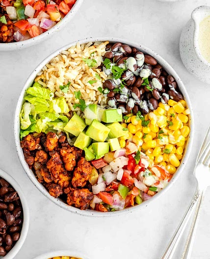 Vegan Tempeh Burrito Bowls
