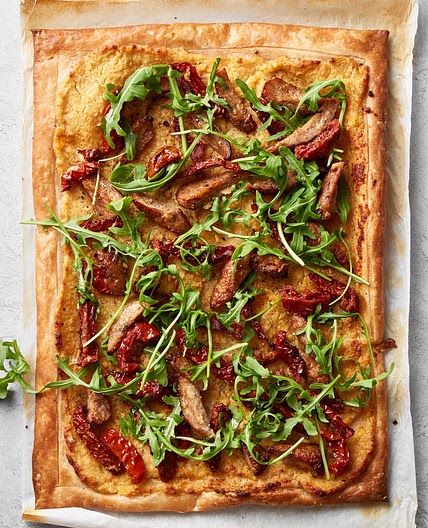 vegan puff pastry pizza