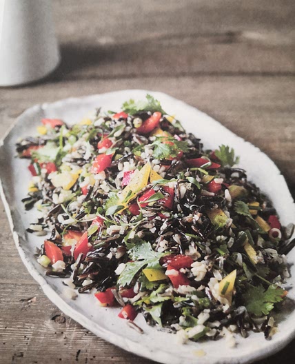 Reis-Kürbis-Salat mit Frühlingszwiebelb