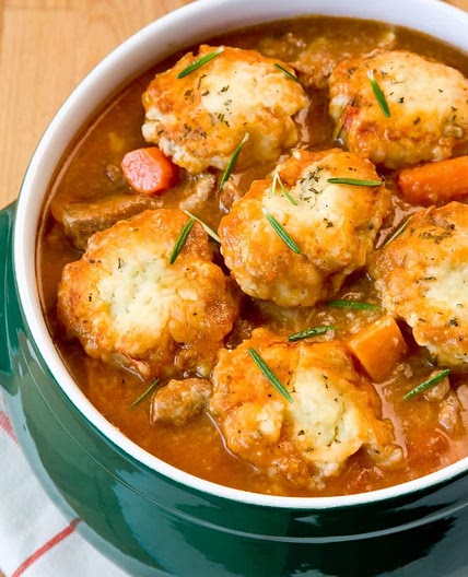 Lamb stew with dumplings