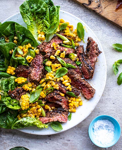 Steak Platter with Basil & Sweetcorn