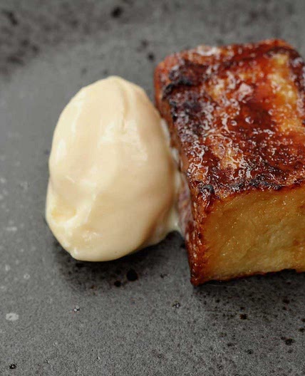 Caramelised Torrija with Idiazabal Cheese Ice Cream