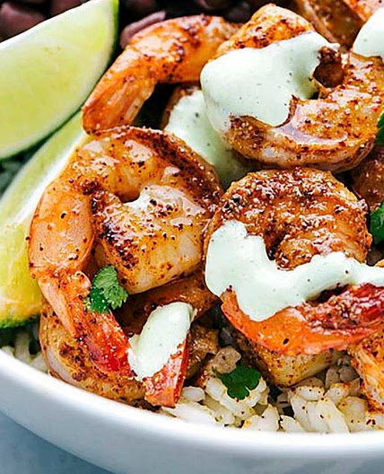 Cilantro Lime Shrimp Bowls