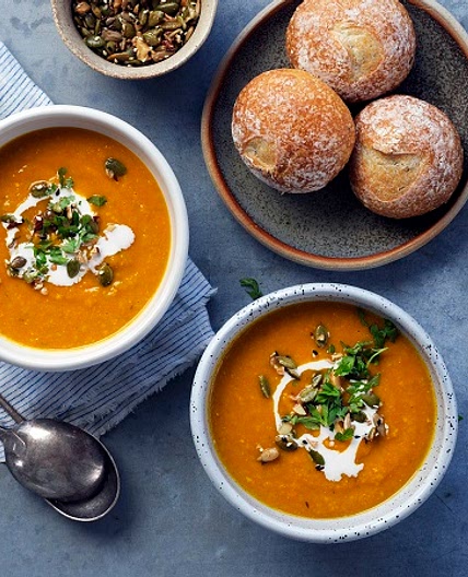 Easy Roasted Pumpkin & Corn Soup