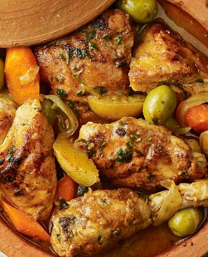 Spiced Chicken Tagine with Preserved Lemon and Olives