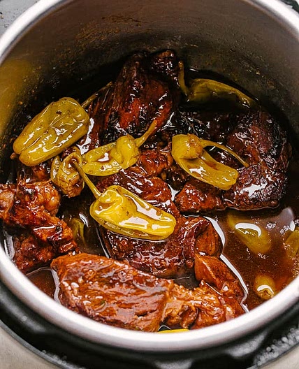 Instant Pot Mississippi Pot Roast and potatoes
