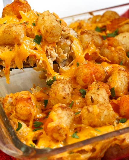 Buffalo Chicken & Potato Casserole