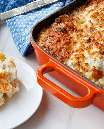 Roasted Garlic Chicken Alfredo Bake