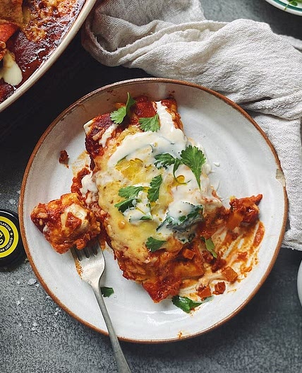 Chorizo Enchiladas With Winter Veg