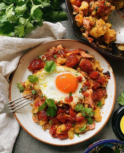 Leftover Ham and Potato Hash
