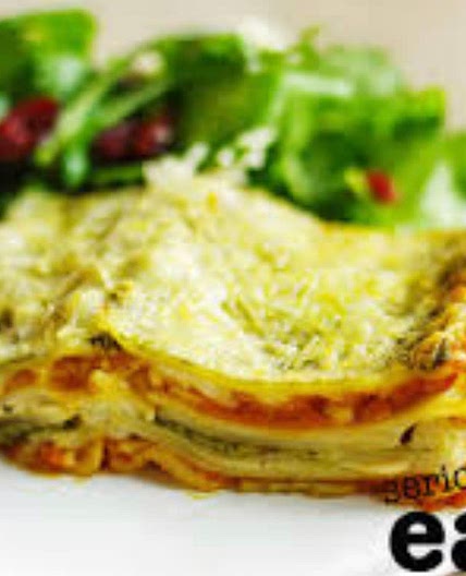 Creamy Butternut and Pesto Lasagna