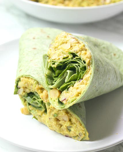 Smashed Chickpea Salad Wraps