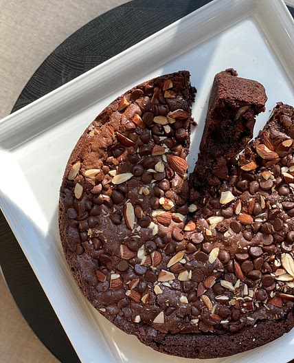 Gooey Almond Chocolate Banana Brownies