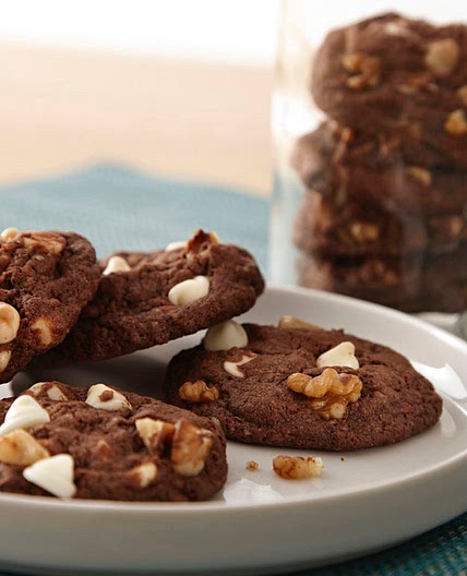 Chocolate White Chocolate Mint Cookies