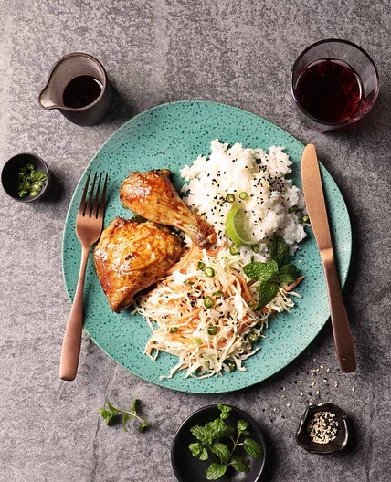 Teriyaki Chicken & Tahini Coleslaw