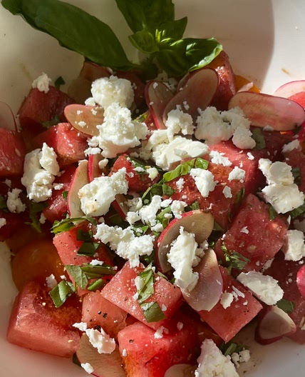 Quick Tomato & Watermelon Salad