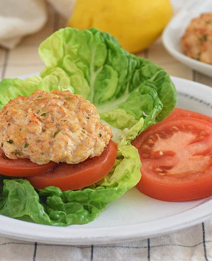 Hamburguesas fit de pollo.