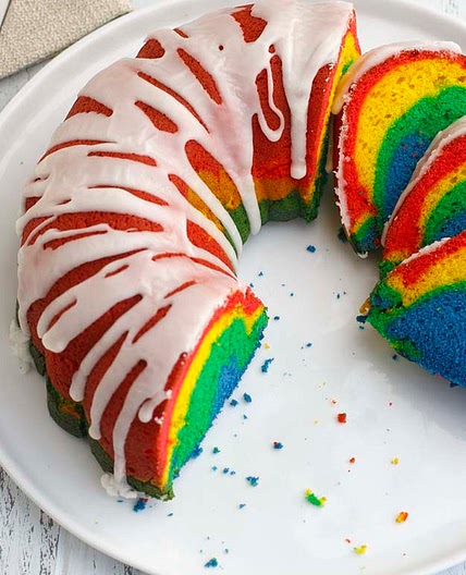 Rainbow Bundt Cake
