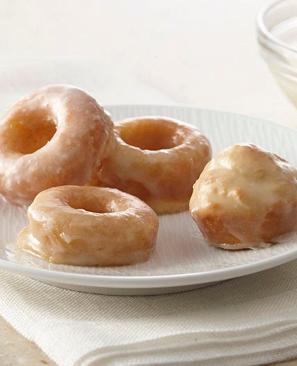 Mini Baked Donuts with Vanilla Glaze