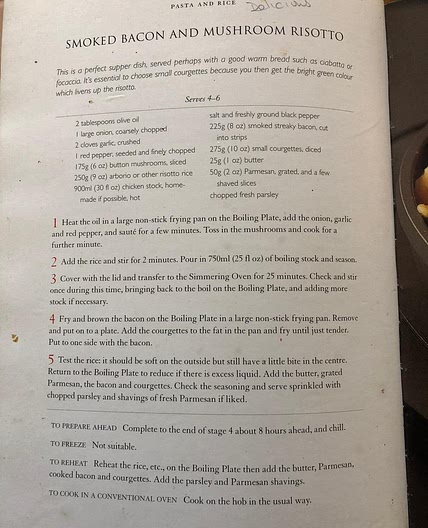 Bacon and Mushroom Risotto