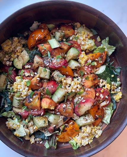 Grilled Peach Summer Salad