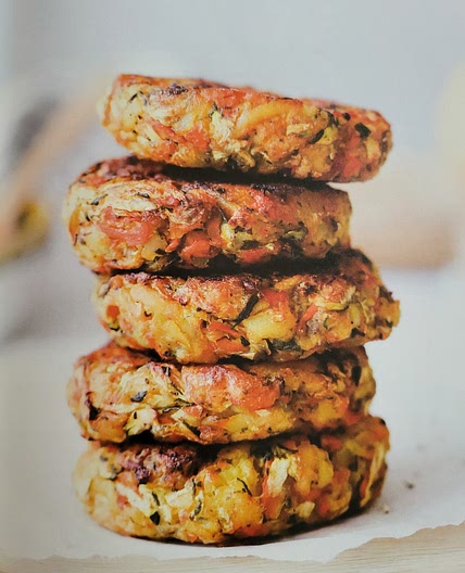 Carrot zucchini and potato patties
