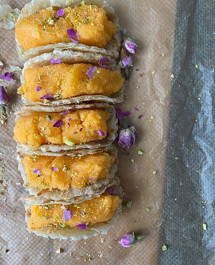 Semolina Halwa Tacos