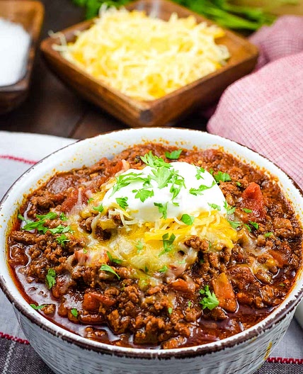 Keto Low Carb Beef Chili Recipe - Instant Pot and Crock Pot