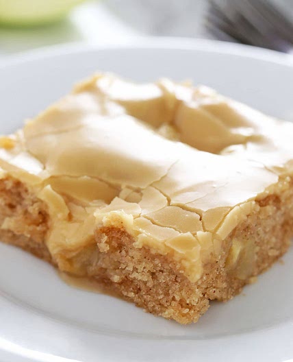 Salted Caramel Apple Sheet Cake