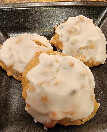 Zucchini Cookies with Oatmeal, Nuts, Craisins