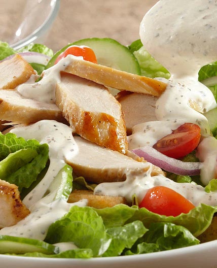 Chicken Salad with Creamy Pepper Parmesan Dressing