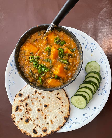 Sweet Potato lentil Dal