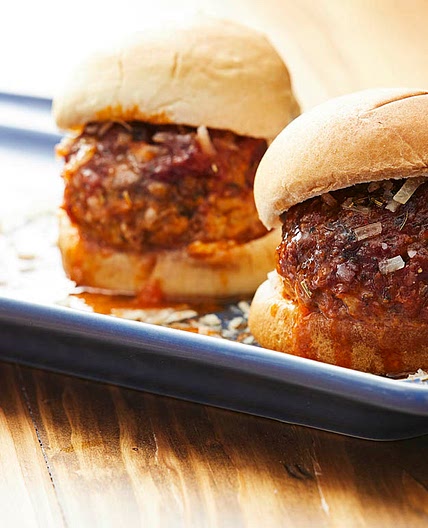 Mozzarella Stuffed Meatball Sliders
