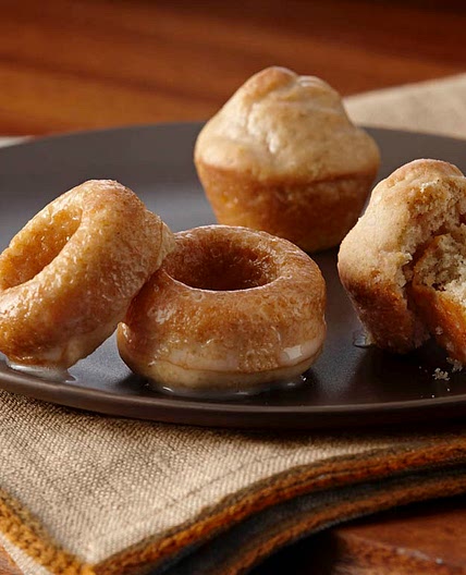 Mini Baked Pumpkin Pie Spice Donuts with Vanilla Glaze