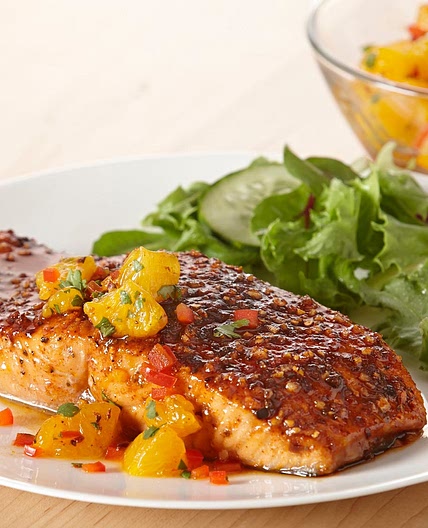 Citrus Baked Salmon with Orange Salsa