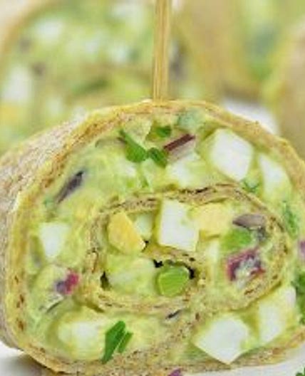 Avocado Egg Salad Roll Ups