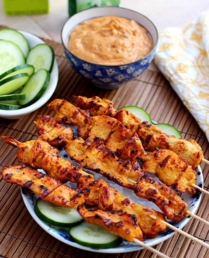 Thai chicken with peanut sauce