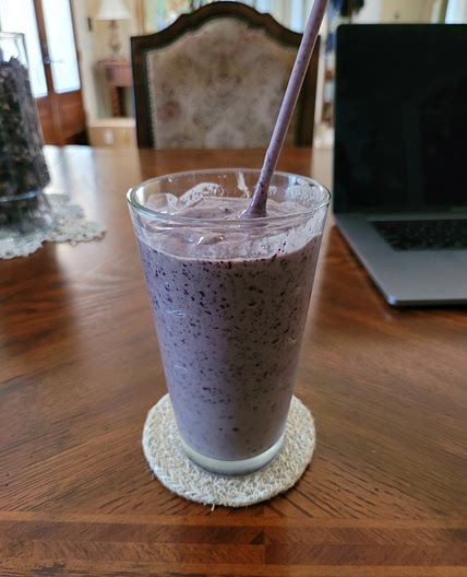 Blueberry, Banana, PB Smoothie