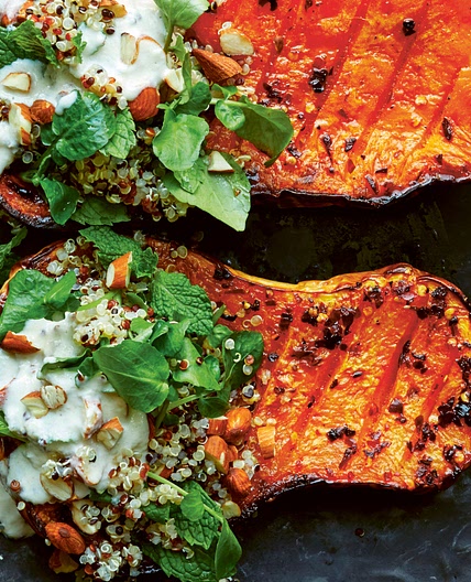 Maple and Chile Roasted Butternut Squash With Quinoa Tabouli Recipe