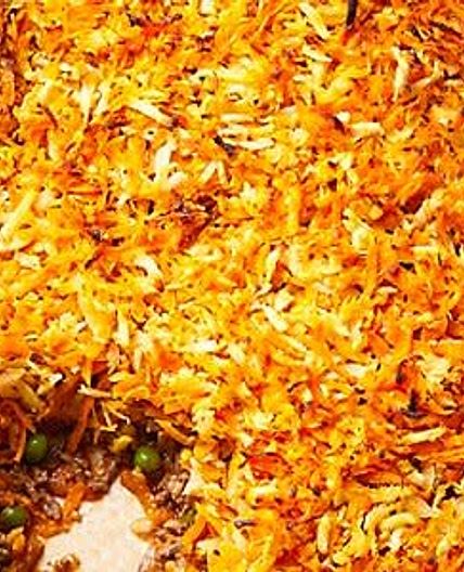 Root vegetable rosti-topped cottage pie