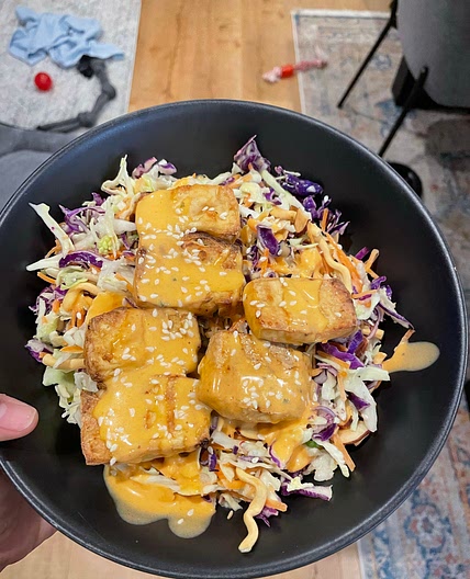 Tofu with slaw