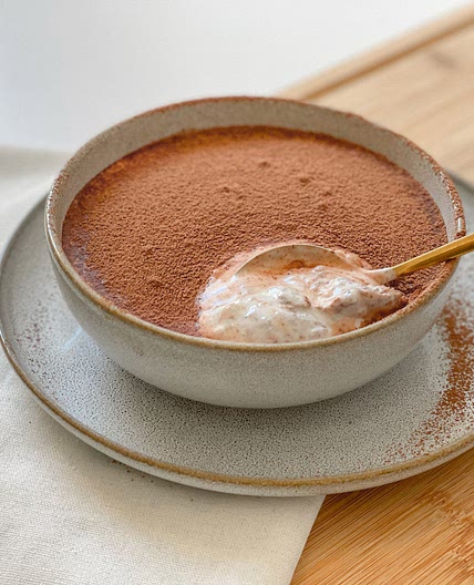 Tiramisu Baked Oatmeal Vegan
