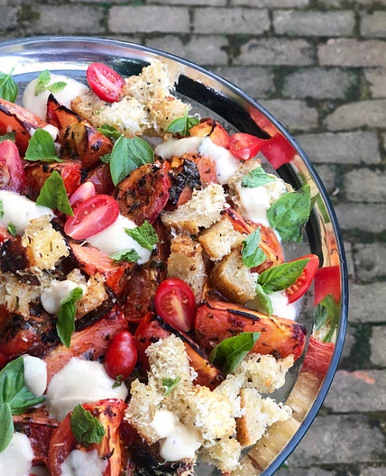 Caesar Broiled Tomato Salad